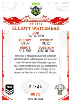 2023 NRL Traders Elite - Mojo Ruby #MR016 Elliott Whitehead Back